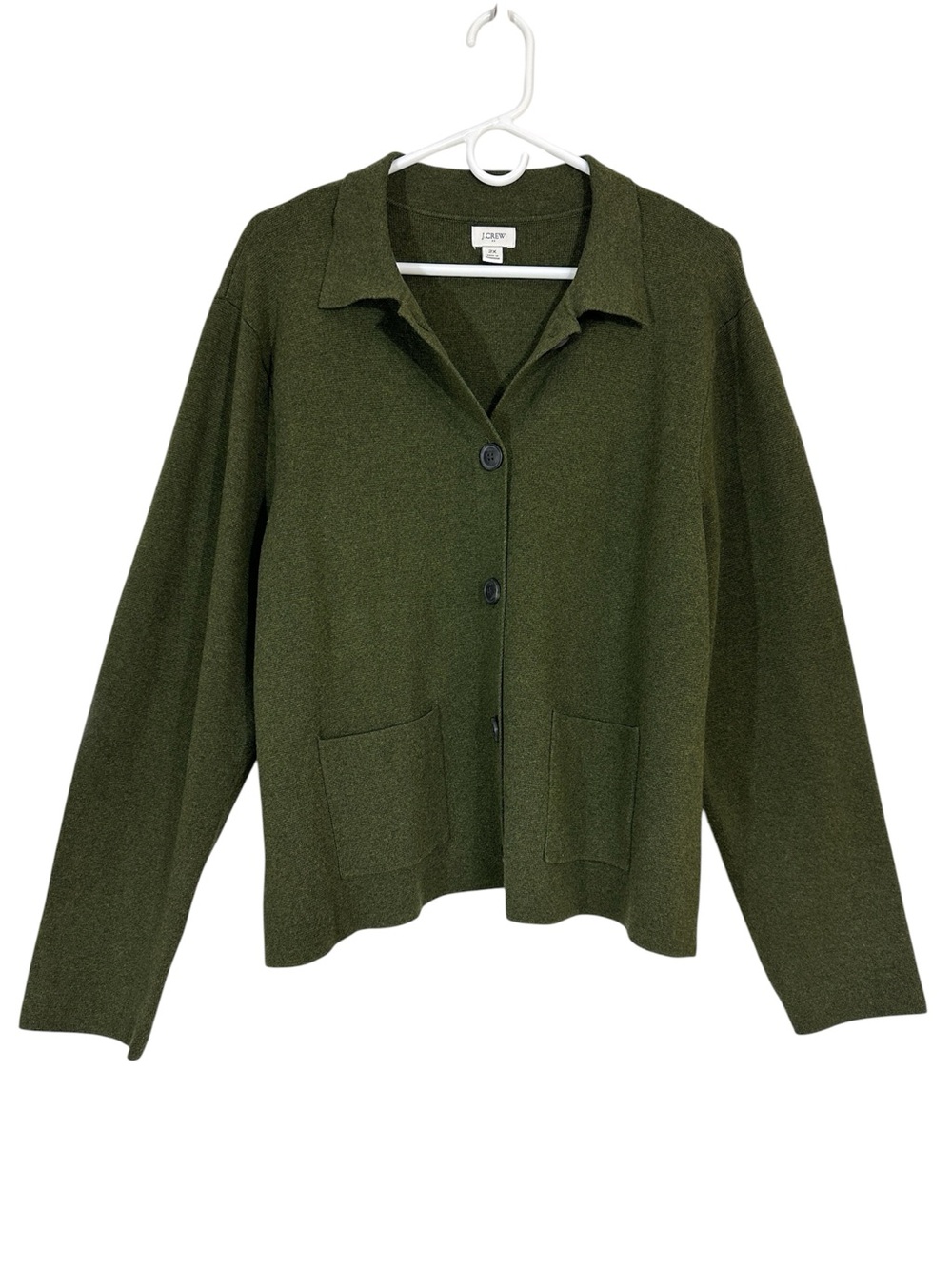 J.Crew Polo Cardigan Sweater In Loden Green - Picture 2 of 6